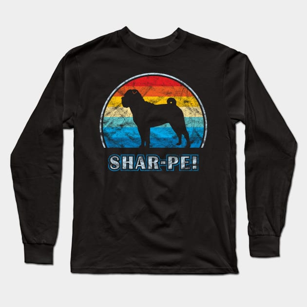 Shar-Pei Vintage Design Dog Long Sleeve T-Shirt by millersye